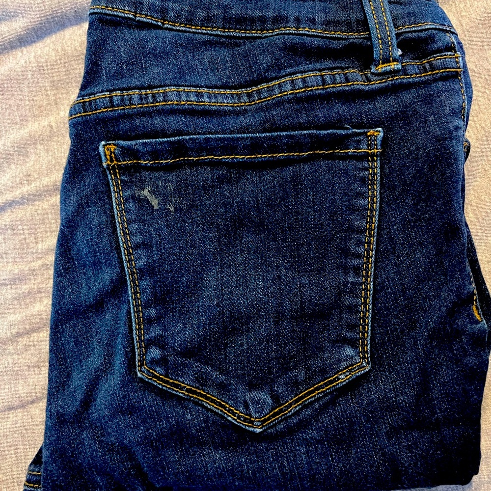 Dark wash skinny jeans